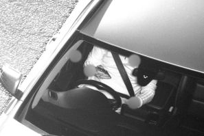 Driver texts while behind the wheel