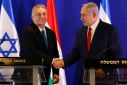 Hungarian Prime Minister Viktor Orban (L) and Israeli Prime Minister Benjamin Netanyahu during a 2019 meeting in Jerusalem