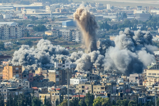 An Israeli airstrike hit the Chouaifet neighborhood in southern Beirut on November 14