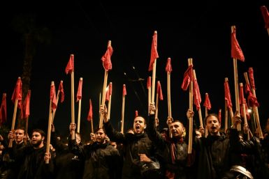 The protests Sunday commemorated a 1973 revolt against Greece's ruling junta that saw 24 people killed