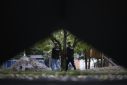 Social workers patrol the Baronbackarna neighbourhood of Orebro, Sweden