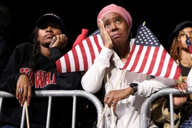 Supporters of US Vice President and Democratic presidential candidate Kamala Harris were distraught