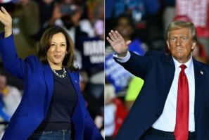 US Vice President Kamala Harris is neck and neck with former president Donald Trump